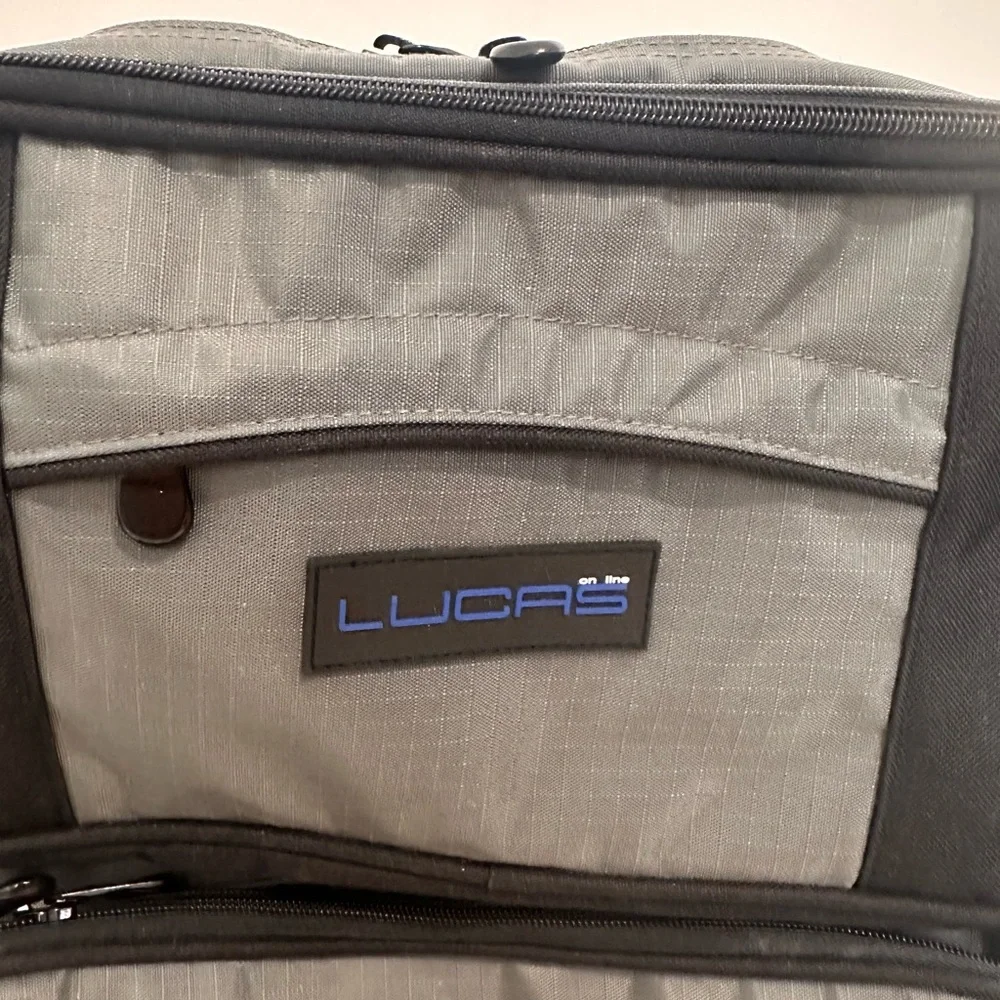 LUCAS Black and Gray Wheeling suitcase carry on